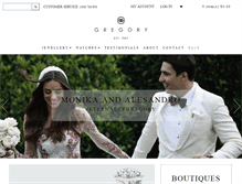 Tablet Screenshot of gregoryjewellers.com.au